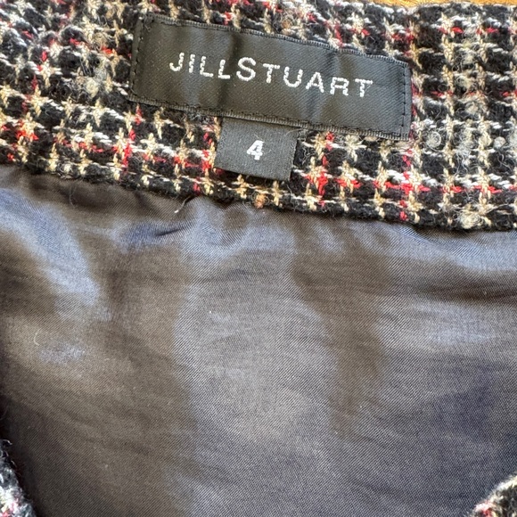 Jill Stuart Tweed Bubble Black,Red and White Mini Skirt with Button Front - Picture 11 of 11